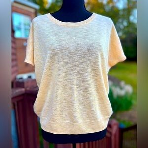 Ellen Tracy Cream Crew Neck Sweater